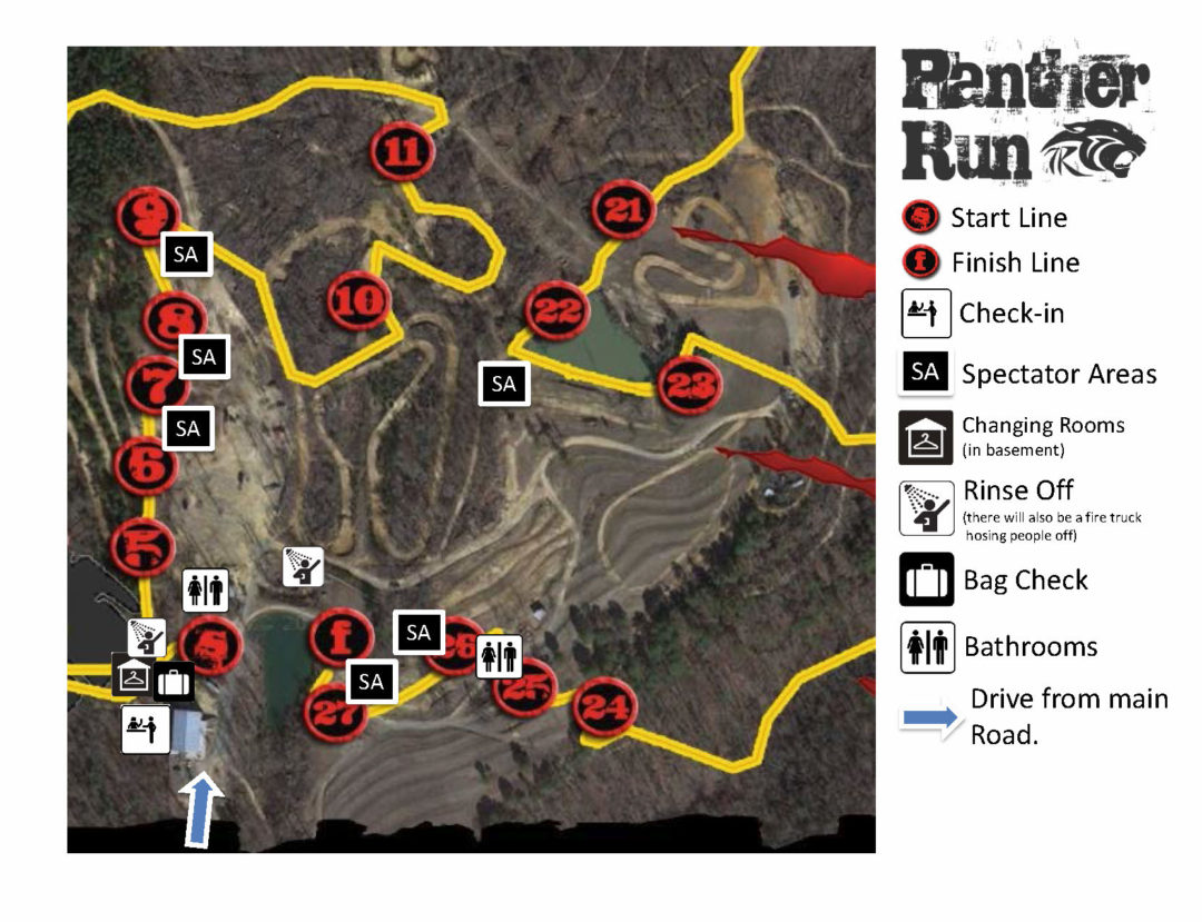 Mini-map of Park | Panther Run 5k Mud Run Obstacle Race - Birmingham ...